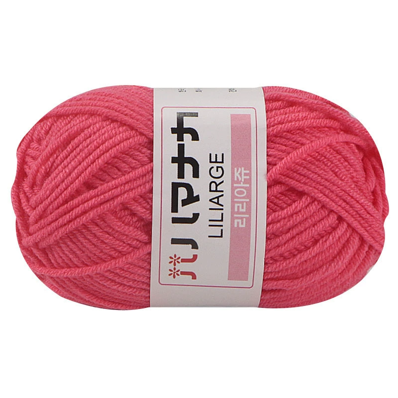 Пряжа Wool LILIARGE, 4-поли́к Milk Cotton, клубки 25 г, 74 цвета — вязание крючком и DIY