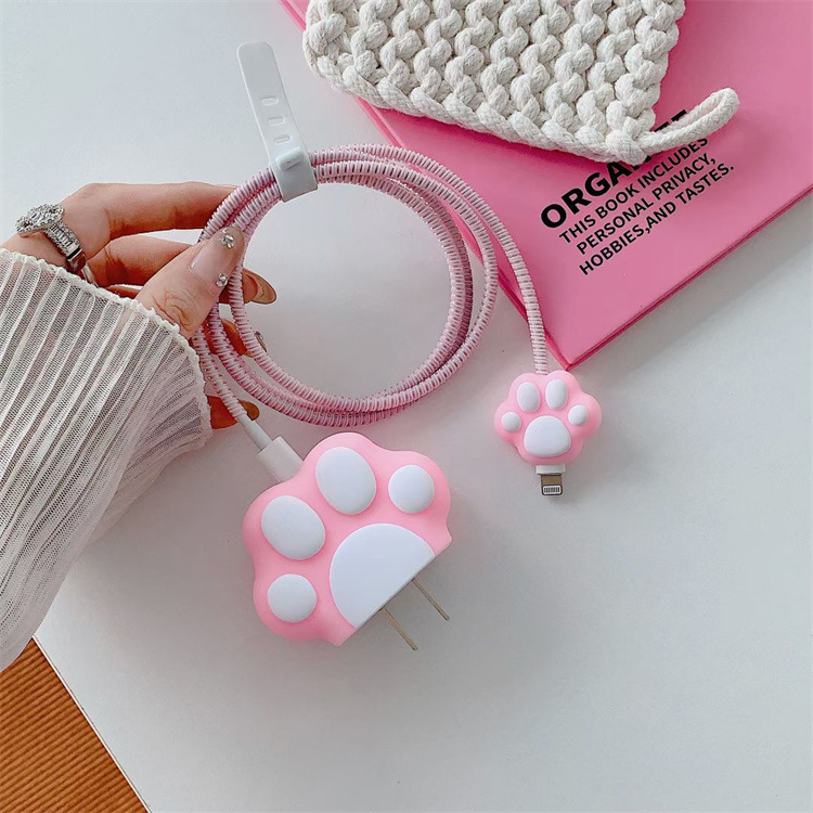 2023 nuevo cargador de dibujos animados cubierta protectora adecuada para Apple carga rápida cabeza 18/20W estándar europeo estándar americano aplicable