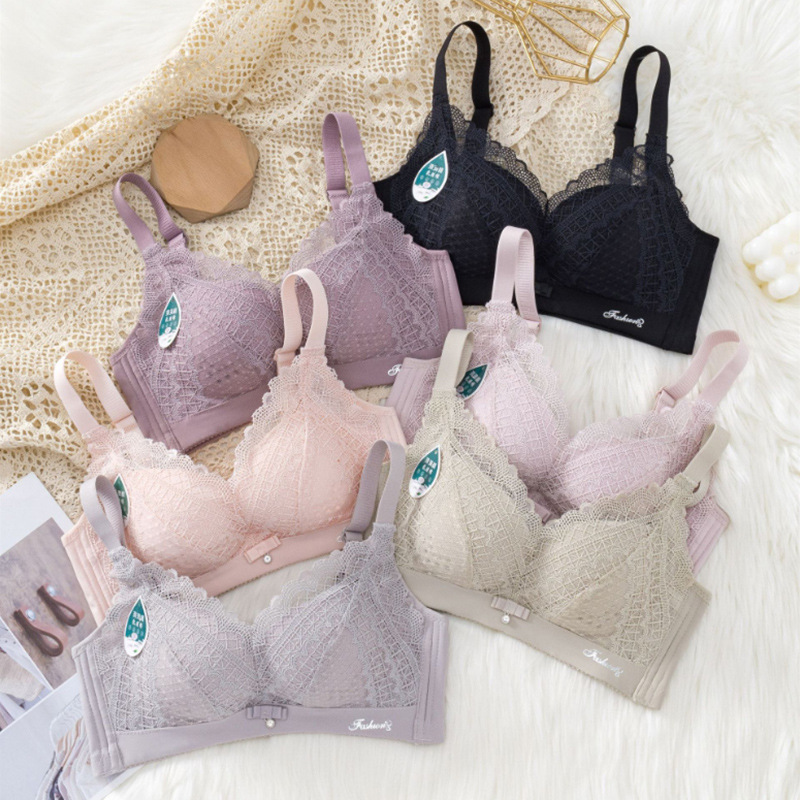 Тонкий бюстгалтер, сексуальный комфортный дышащий бюстгальтер пуш-ап, кружевное нижнее белье, бюстгальтер без косточек, большой размер