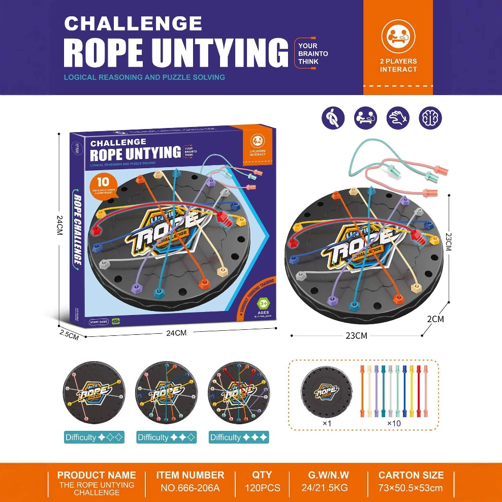 Трансграничная боевая игра на разрыв веревки, настольная игра, игрушка, детское образовательное логическое мышление, развитие концентрации, взаимодействие родителей и детей