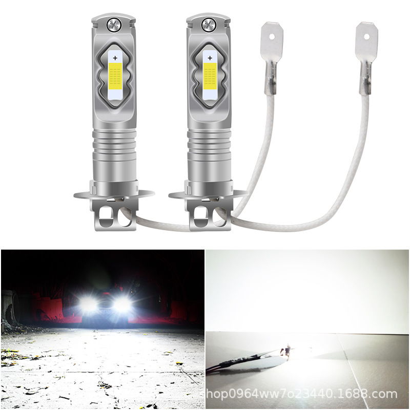 Lámpara de niebla transfronteriza H3 luz blanca resaltada decodificación CSP 3570 lámpara de niebla de automóvil LED lámpara de niebla azul hielo luz dorada
