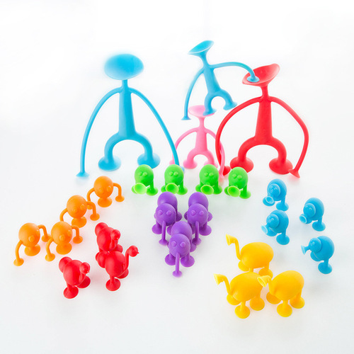 Cross-border hot-selling versatile suction stick stick stick kids educational toys creative build suction cup dart soft building blocks