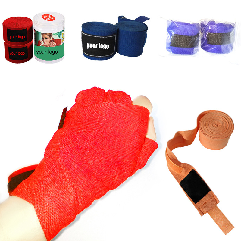 Cotton boxing strap sports tape protective gear Velcro half finger boxing gloves hand winding fighting elastic strap fight