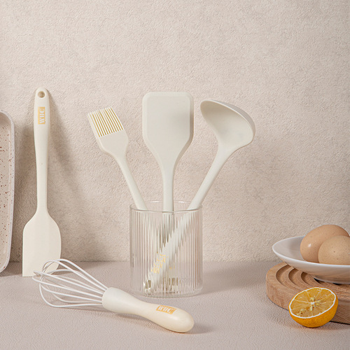 Mini silicone food supplement spatula, small silicone spatula, household kitchen high temperature resistant baby cooking spatula