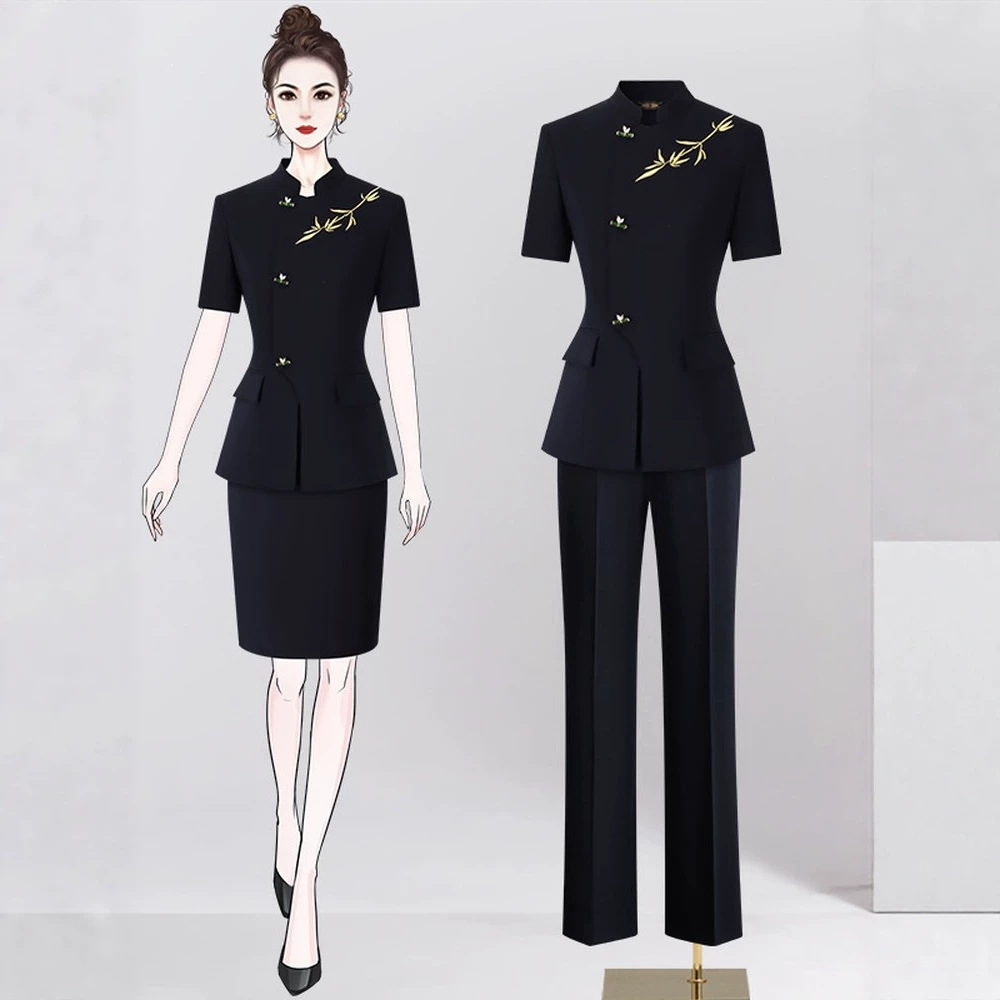 2331 Fashionable and Simple Style Professional Suit for Women, Spring and Autumn Elegant Waist-Cinching Two-Piece Workwear