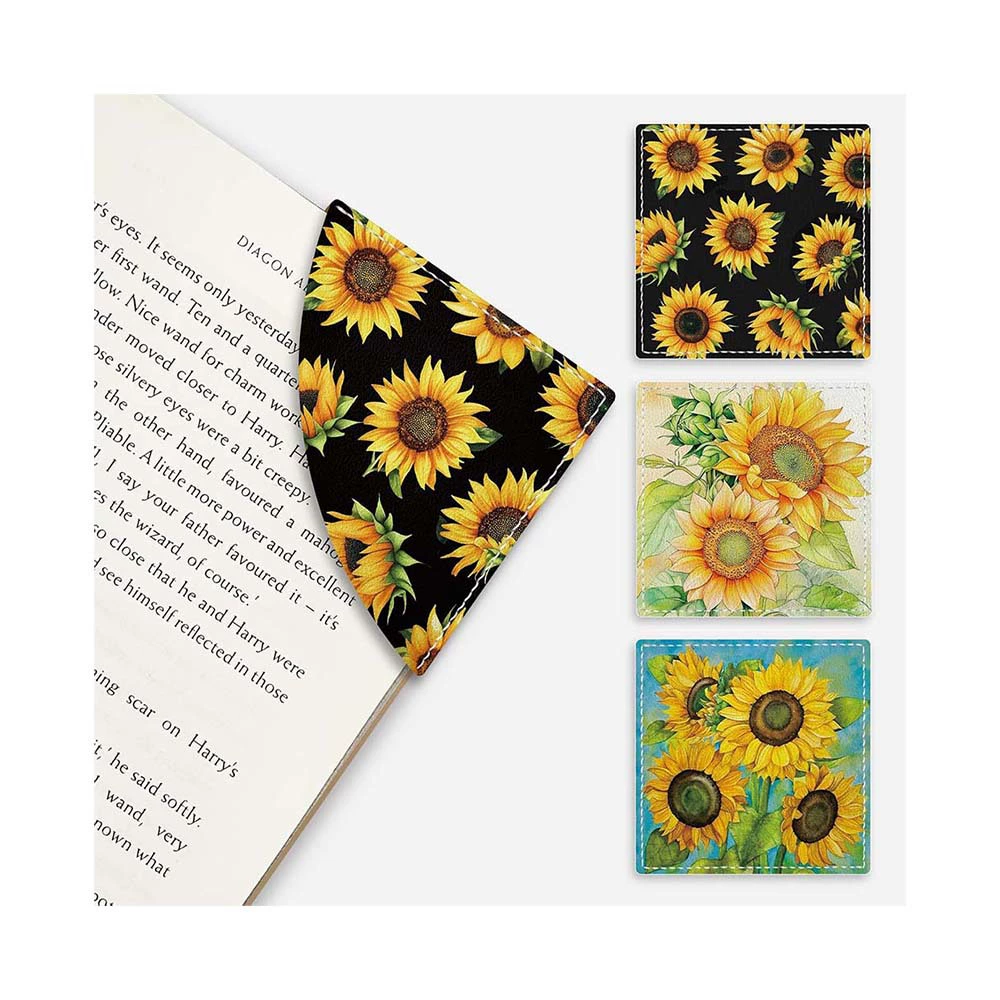 Популярная трансграничная закладка для книг с милым цветком черепахи, интересные кожаные аксессуары, закладка, этикетка