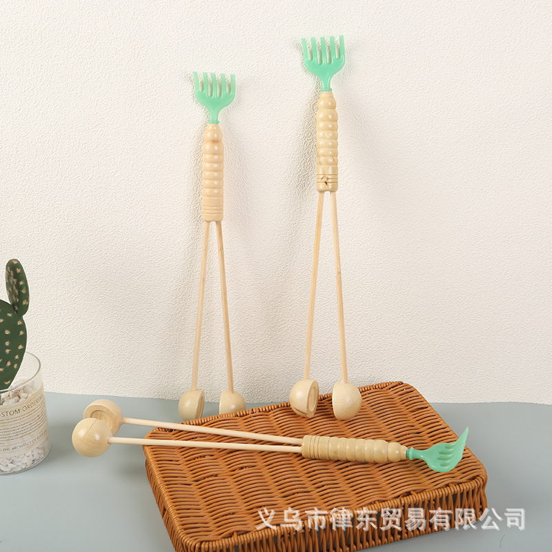 小木锤木制按摩捶响锤敲打捶背按摩器肩部腿部按摩器木柄老头乐