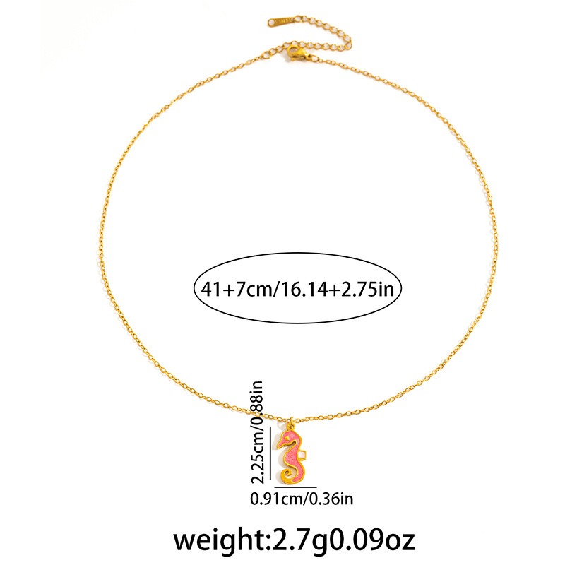 6g Weight 0.03µm Gold Plating Thickness Electroplated Gold Plating Process Golden Plated Plating Material 201 Stainless Steel Pendant Material Pendant Necklace Classification 201 Stainless Steel Chain Material cable chain Chain Type 1 Piece Quantity Holiday, Daily Occasion 201 Stainless Steel Material Starfish, Dolphin, Hippocampus Pattern Women's Gender Hip-Hop Style Plating Craft Cartoon Ocean Starfish Sea Horse Pendant Necklace Women's Luxury Dolphin Clavicle Chain DIY Jewelry Titanium Steel Animal Pattern 21