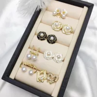 Студия плавучести Net Красные модные горячие Push Camellia Poker 14K Gold-инъекционные tian Ran пресноводные жемчужные серьги