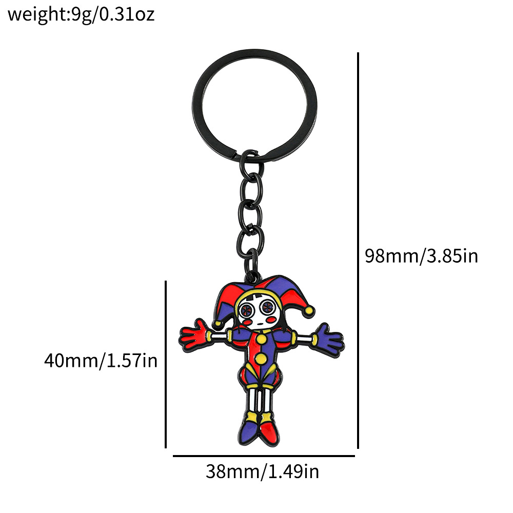 Transfronterizo Temu comedia europea y americana anime magia digital circo pomni collar llavero colgante joyería