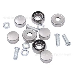 2025 New Standard License Plate Fixing Nut License Plate Frame Installation Screw License Plate Nut Cover Stainless Steel Anti-Theft Buckle