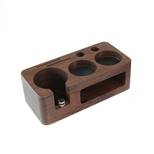 Coffee press seat, coffee machine handle, supporting equipment storage, walnut filling seat, handle support frame, press hammer