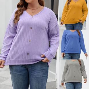 European Goods 2025 Early Spring Fashion Vertical Striped Knitwear Knitwear Loose and Versatile New Pure Color Top