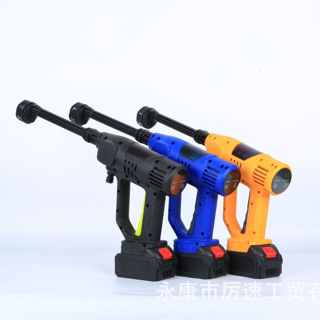 10 velocidad de regulación de la cantidad de pantalla LCD pistola de agua de lavado de automóviles de alto voltaje pistola de agua multifunción cargada inalámbrica de litio lavado de automóviles