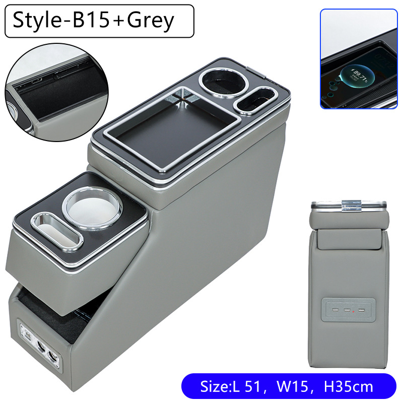 Storage Estima, Honda Armrest box - black-and-gray