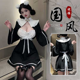 林林婷情趣内衣古典旗袍纯欲风制服睡衣性感情趣免脱制服套装2588