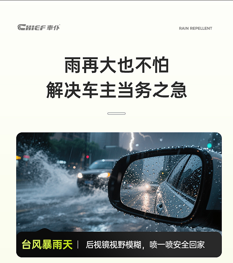Car Glass Water Repellent Rain Repellent Glass Waterproof Rainproof Agent Car Glass Water Repellent Car Supplies