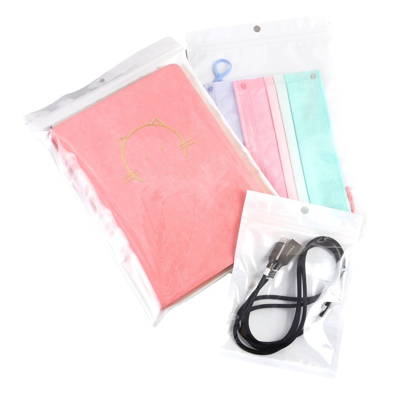 Bolsa de embalaje de joyas Película de perlas Yin y Yang bolsa de hueso translúcido teléfono móvil cable de datos bolsa de plástico Ziplock tamaño pequeño al por mayor