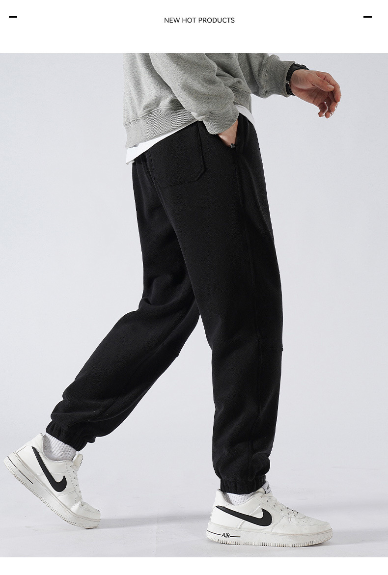 Herren Winter Plüsch Freizeithose Gefüttert Warm Leggings Große Größe_voghion.com