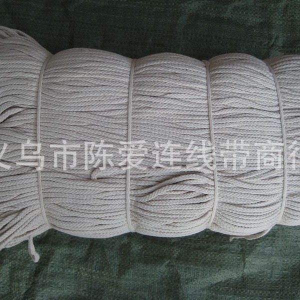 通心棉绳八股本白编织8x8束口棉绳8x10 空心裤腰棉绳