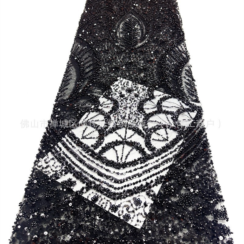 Fabricante de nueva tela de cuentas flor de tela de lenteja alta fotografía vestido de boda vestido de moda tela de vestido image 1