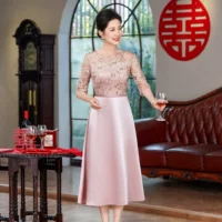 Lightweight summer cheongsam, wedding dress, high-end, Chinese style