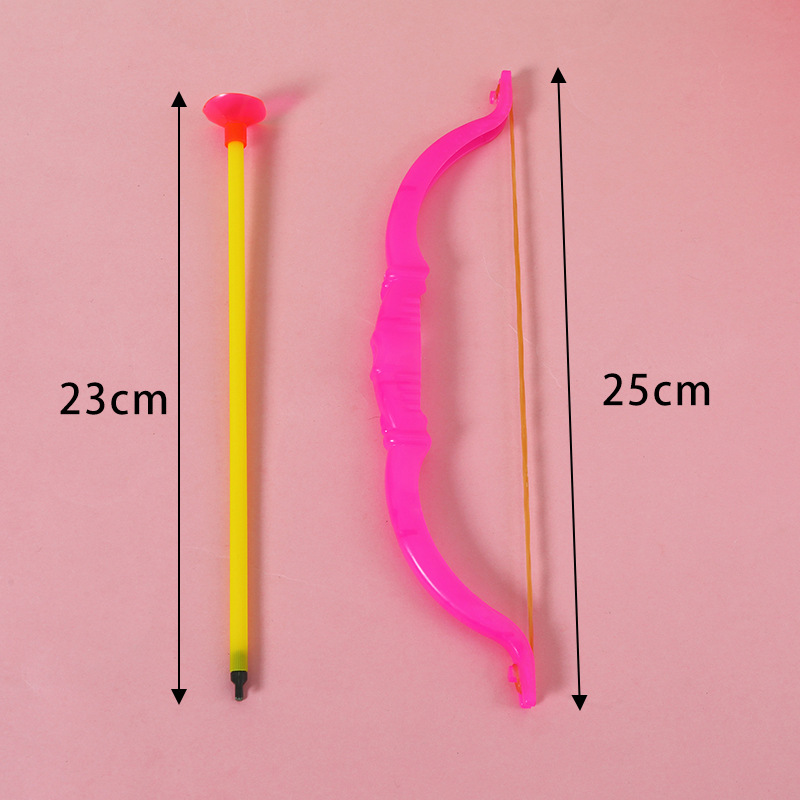 27CM arco de plástico mediano simulación de tiro de niños arco y flecha venta caliente puzzle tienda de juguetes fábrica al por mayor