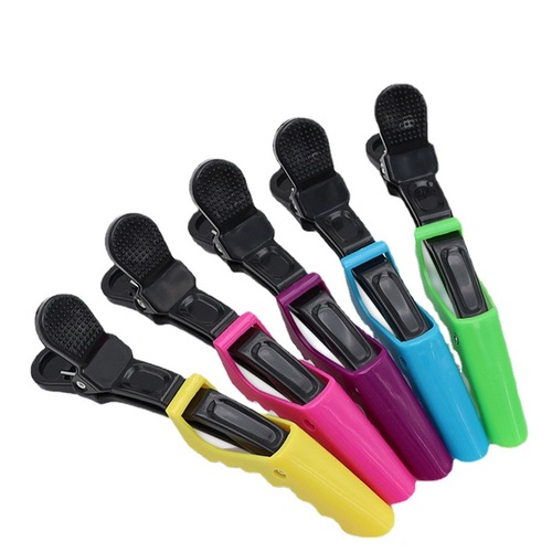 Factory Beauty Hairdressing Supplies Zone Position Crocodile Clips Hair Styling Plastic Colorful Duckbill Clips