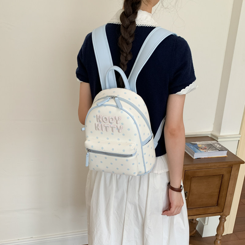 Nueva bolsa de gran capacidad bolsa de estudiantes de clase onda punto de tendencia coreana 2026 bolsa de moda bolsa de mujer mochila