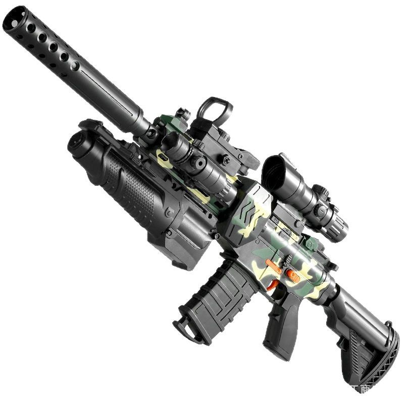 AK47 juguetes de simulación de armas AKM eléctricas de asalto continuo AK rifle de bala suave juguetes para niños