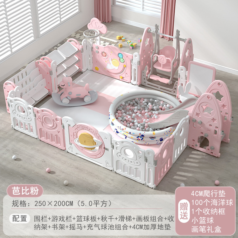 Valla de Juego para Niños de Plástico, Protectora, para Interiores y Sala de Estar
