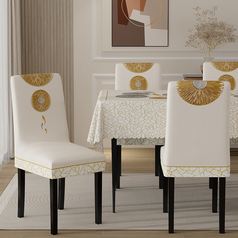 Cubierta de la silla de comedor Cubierta de la silla de comedor Cubierta del taburete de la silla de comedor Cojín universal de cuatro estaciones de estilo europeo Cubierta del asiento del respaldo Hogar 2024 Nuevo estilo