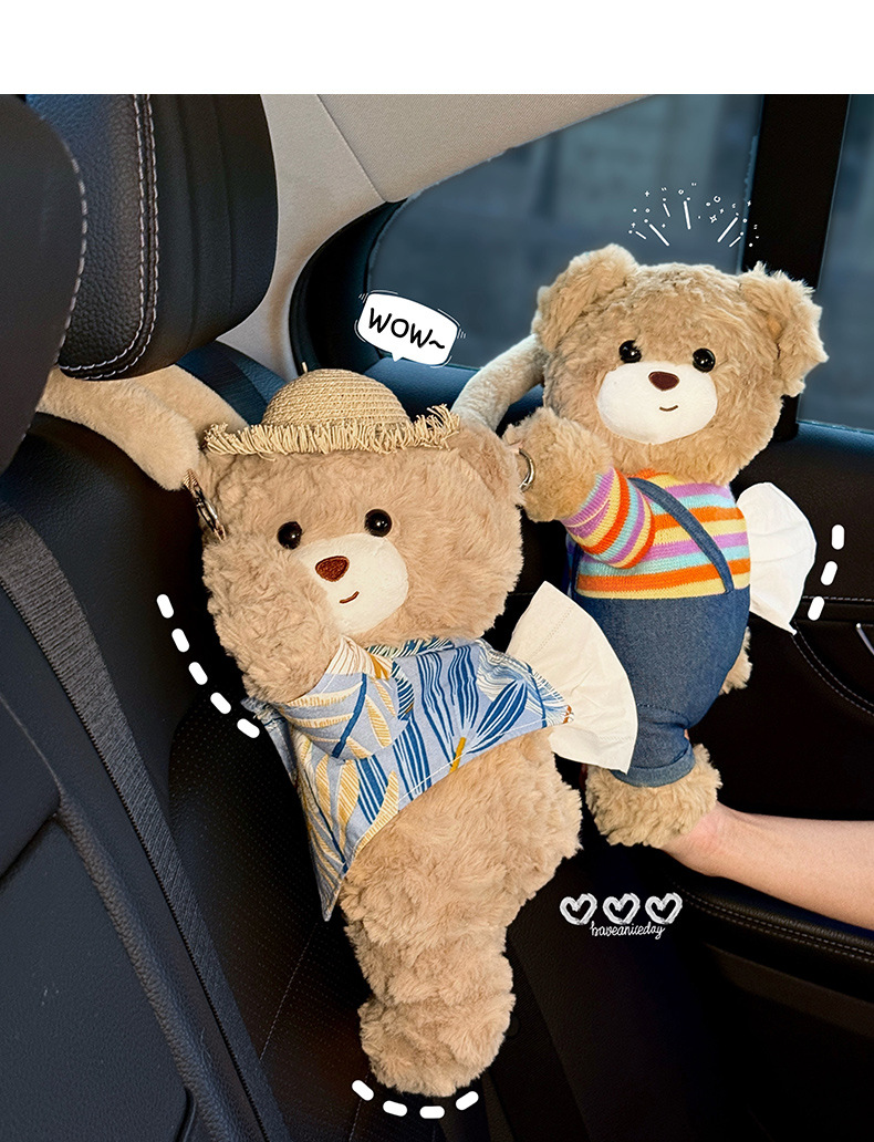 Car Tissue Box Hanging 2025 New Cute and Beautiful Doll Car Tissue Hanging Bag Female Car Tissue Box
