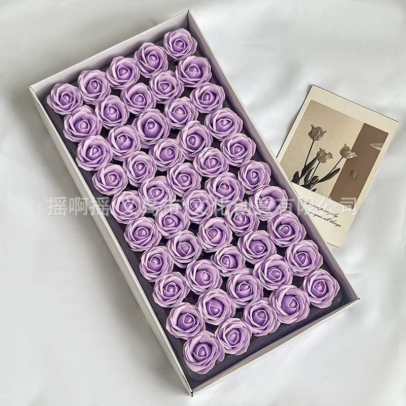 Venta directa de fábrica mini pulgares cabeza de flor diy productos semiacabados flor de jabón cabeza de rosa regalo de flor de jabón al por mayor