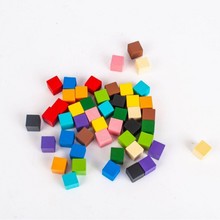 厂家儿童彩色飞行棋益智桌游方块棋子高档木质跳棋游戏玩具棋子