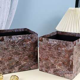 新款大理石乌紫酱礼盒鲜花玫瑰花筒套二方形园形礼盒抱抱桶鲜花礼