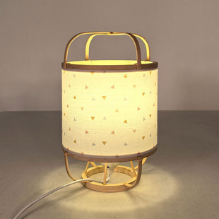 Bedside Study Kidsren's Room Lighting Night Light Export Export Bamboo Table Lamp Scandinavian Style Hotel B&B Lamp