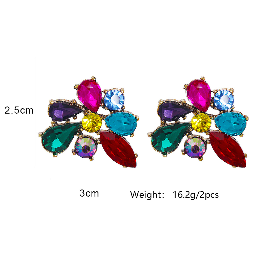 new glass diamond earrings creative earrings personalized jewelry