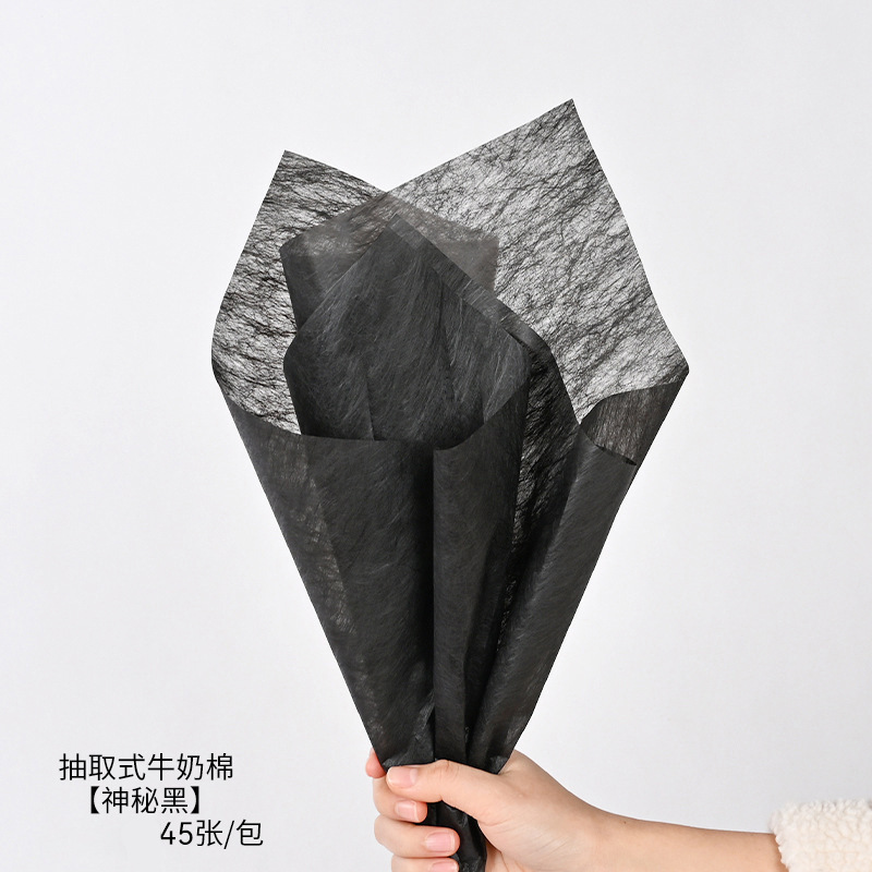 Flor Extracción de sombra leche algodón papel de regalo de flores papel de algodón floral floristería impermeable color sólido forro de ramo de papel de embalaje