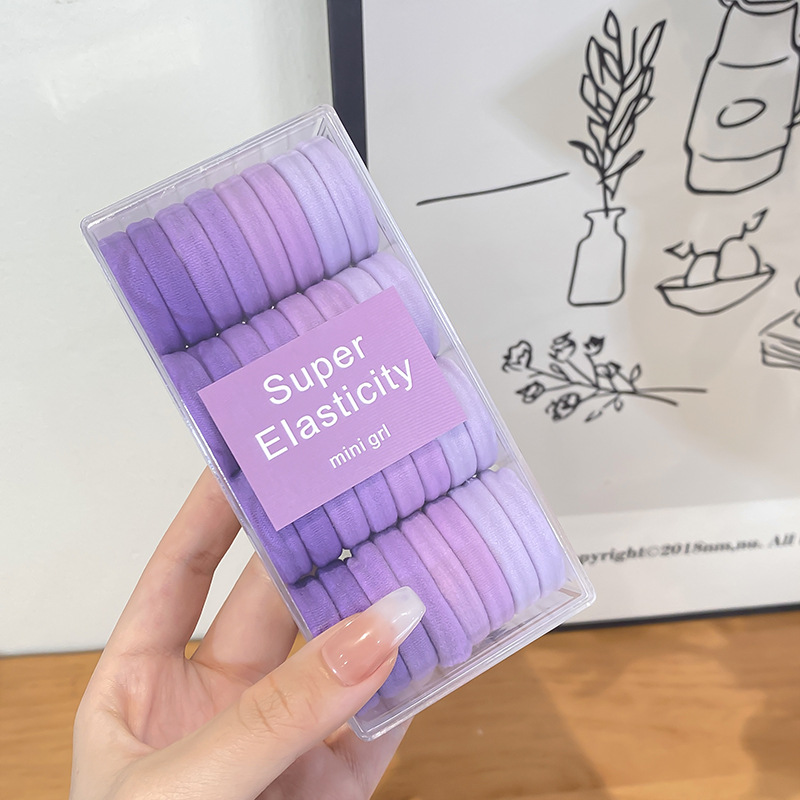 Banda de goma para el cabello 2022 nuevas chicas cuerda de pelo de cola de caballo banda de goma cubierta de cuero banda de pelo de colores cuerda de pelo de verano