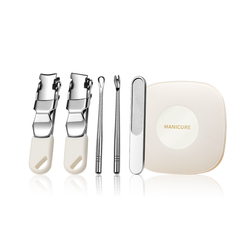 Regalos caseros cortadores de uñas portátiles mini cucharas de acero inoxidable para hombres y mujeres cortador de uñas conjunto de pinzas de uñas manicura image 5