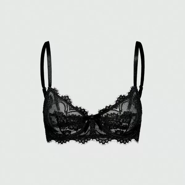 Russian Ozon Foreign Trade Thin Lace French Style Simple See-Through Bra Sexy Lingerie Bra
