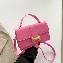 跨境女包Bag2024新款质感女士包时尚流行腋下小方包H扣锁扣单肩包