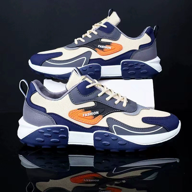 Весенне-летняя новая мужская обувь, сетчатые дышащие кроссовки, повседневная обувь с мягкой подошвой, Мужская универсальная модная обувь на шнуровке