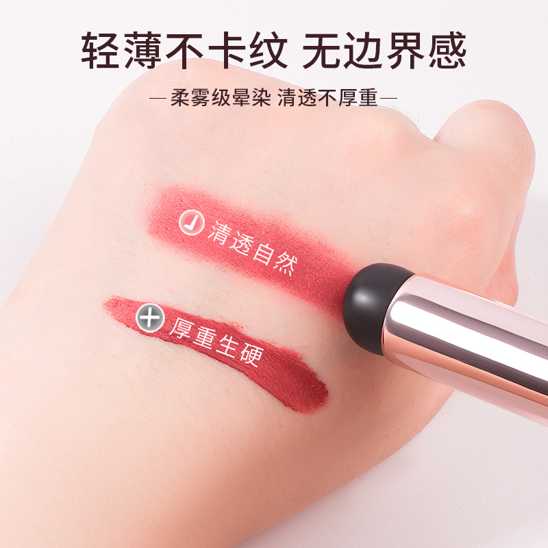 Q cepillo de labios de silicona del vientre del dedo suave con tapa lápiz labial portátil lápiz labial pincel de maquillaje floreciente mini corrector a prueba de polvo cepillo multiusos
