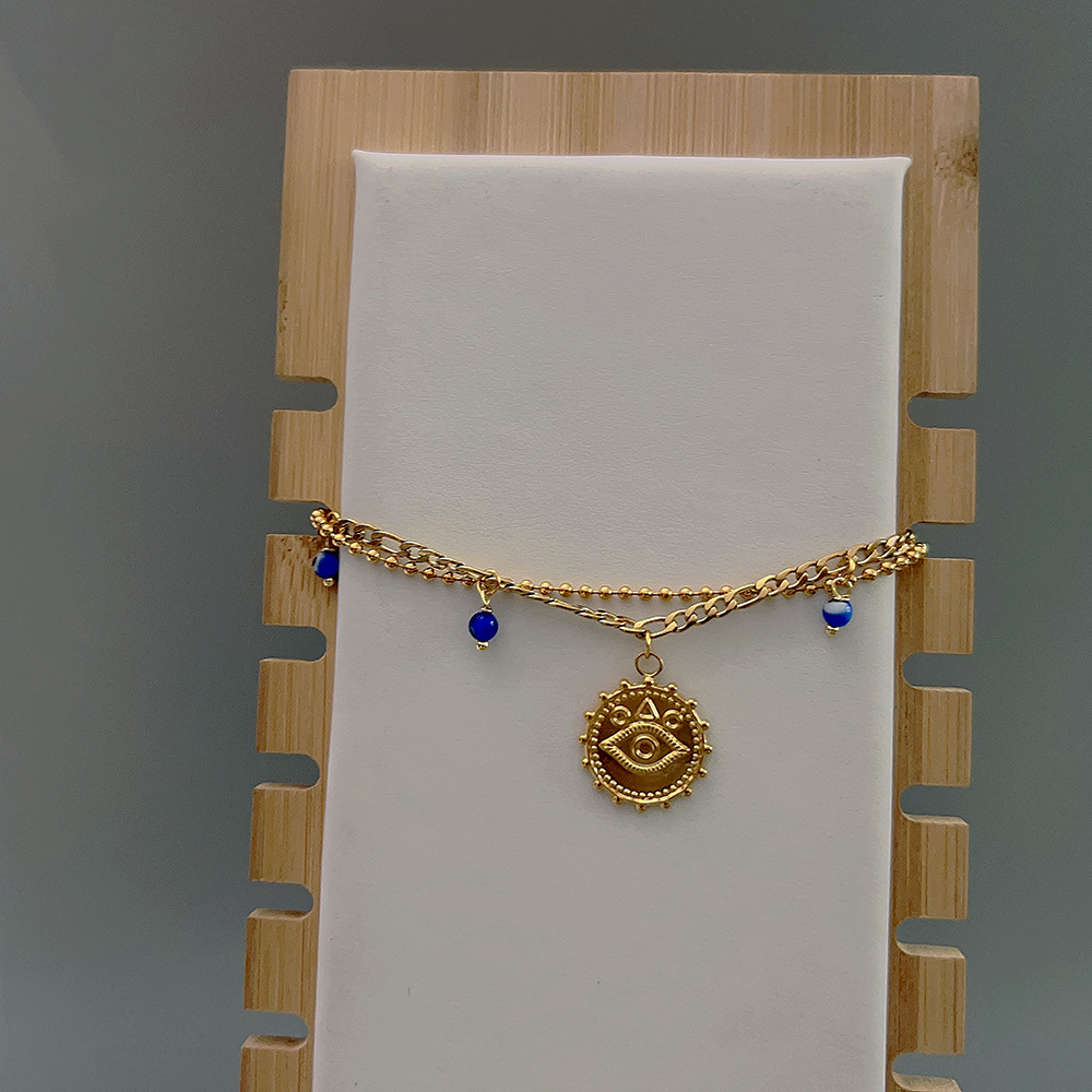 Fashion Devilu0027S Eye Stainless Steel Plating Bracelets 1 Piece