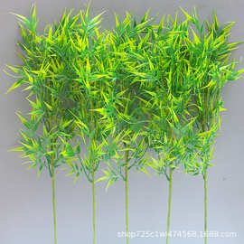 仿真竹叶仿真塑料假绿植竹叶配件装饰假树叶竹子道具竹子装饰墙面
