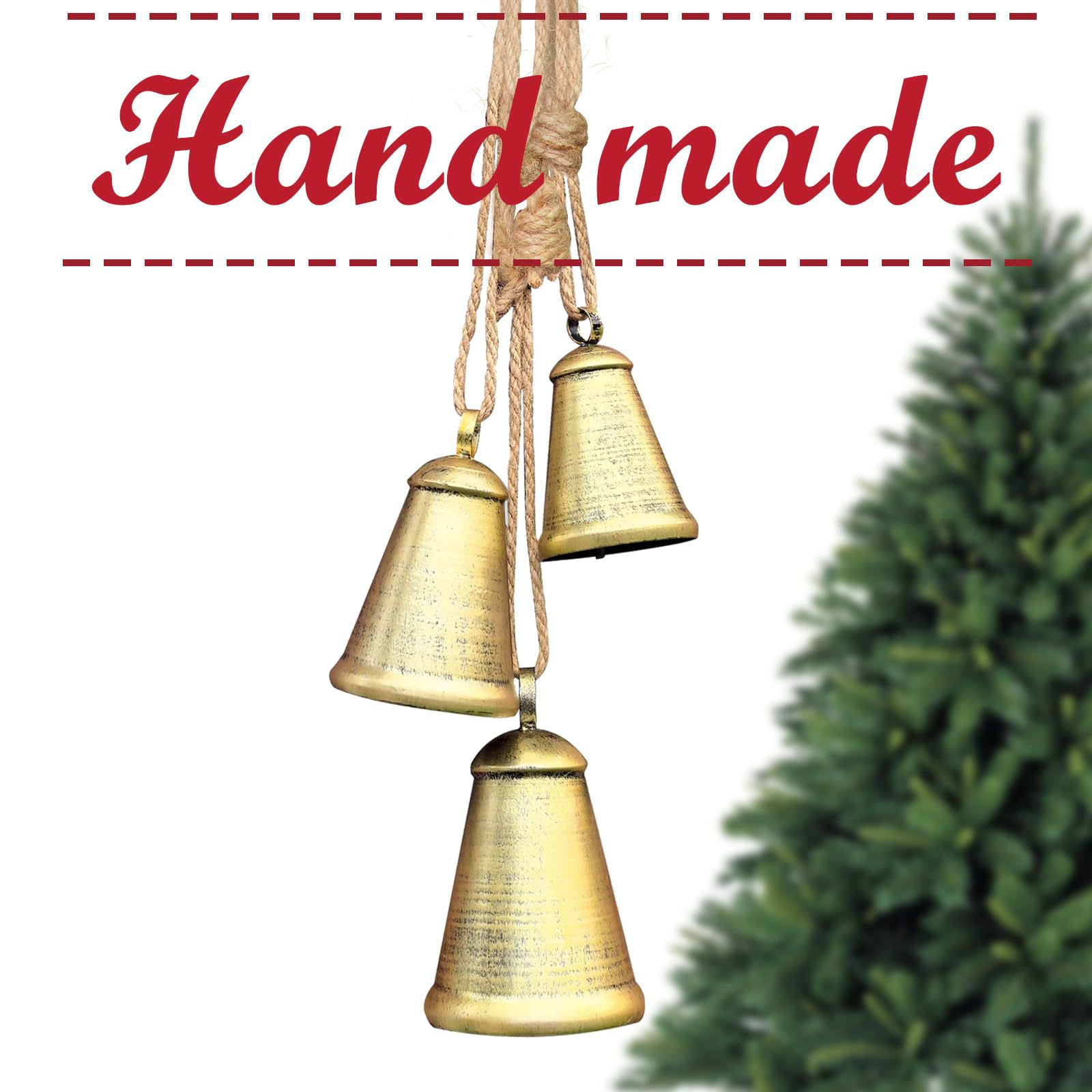 Cross-Border Amazon Source Christmas Bells Christmas Decorations Handmade Golden Tree Ornaments Vintage