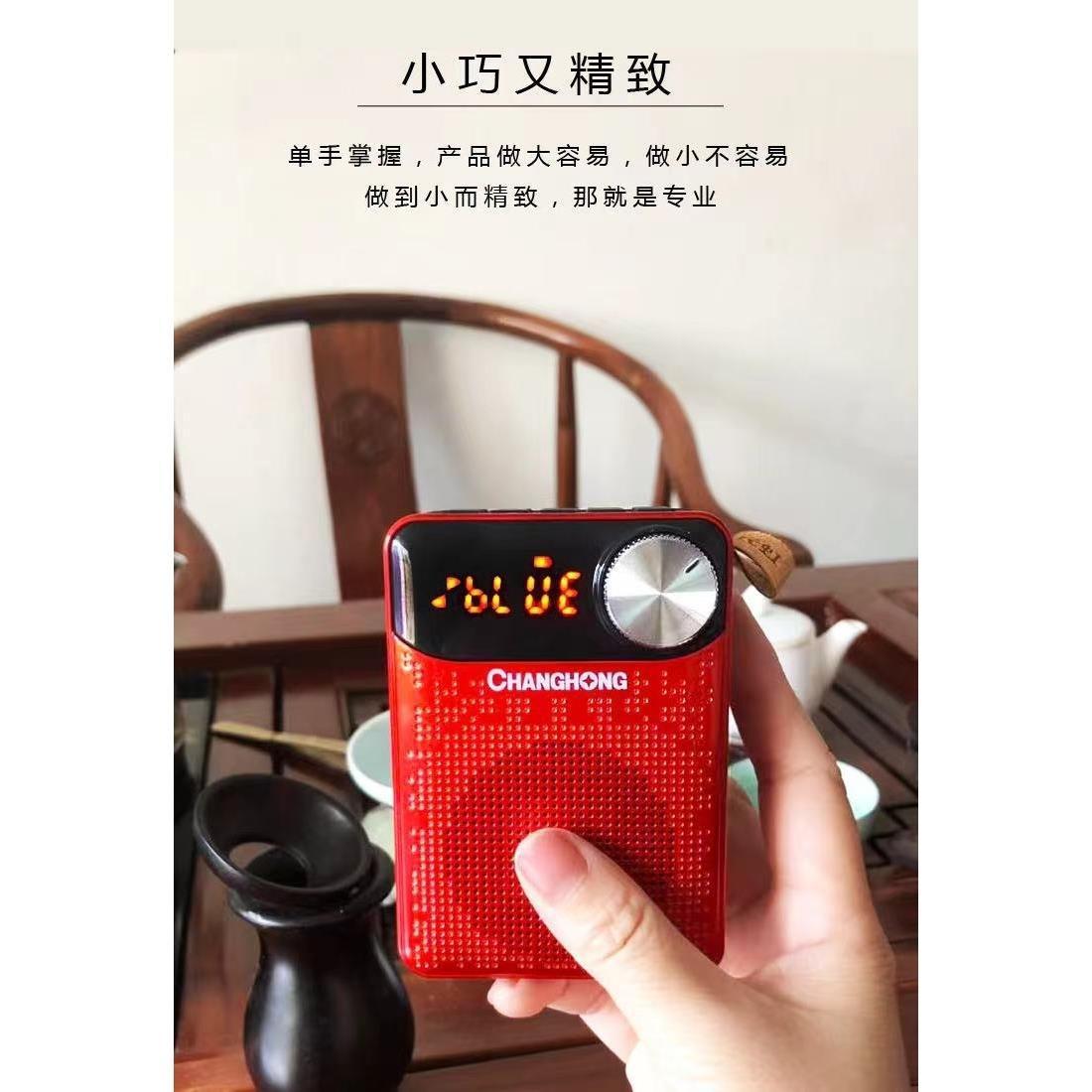 창홍 C9 블루투스 스피커 휴대용 라디오 카드 플러그인 USB 디스크 야외 아침 운동 오디오 서브 우퍼를 위해 적당한