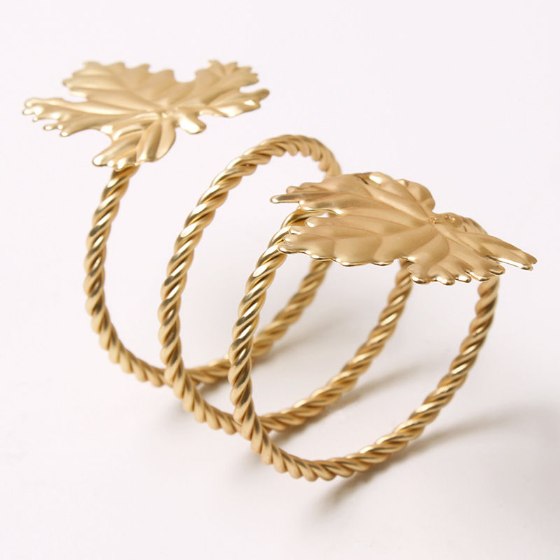 Spring leaf napkin ring cross-border e-commerce napkin ring creative metal Sycamore leaf napkin buckle manufacturers wholesale Spring leaf napkin ring cross-border e-commerce napkin ring creative metal Sycamore leaf napkin buckle manufacturers wholesale